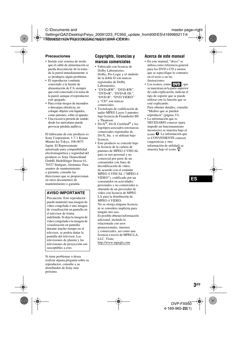 Sony DVP-FX950 User Manual | Page 107 / 216