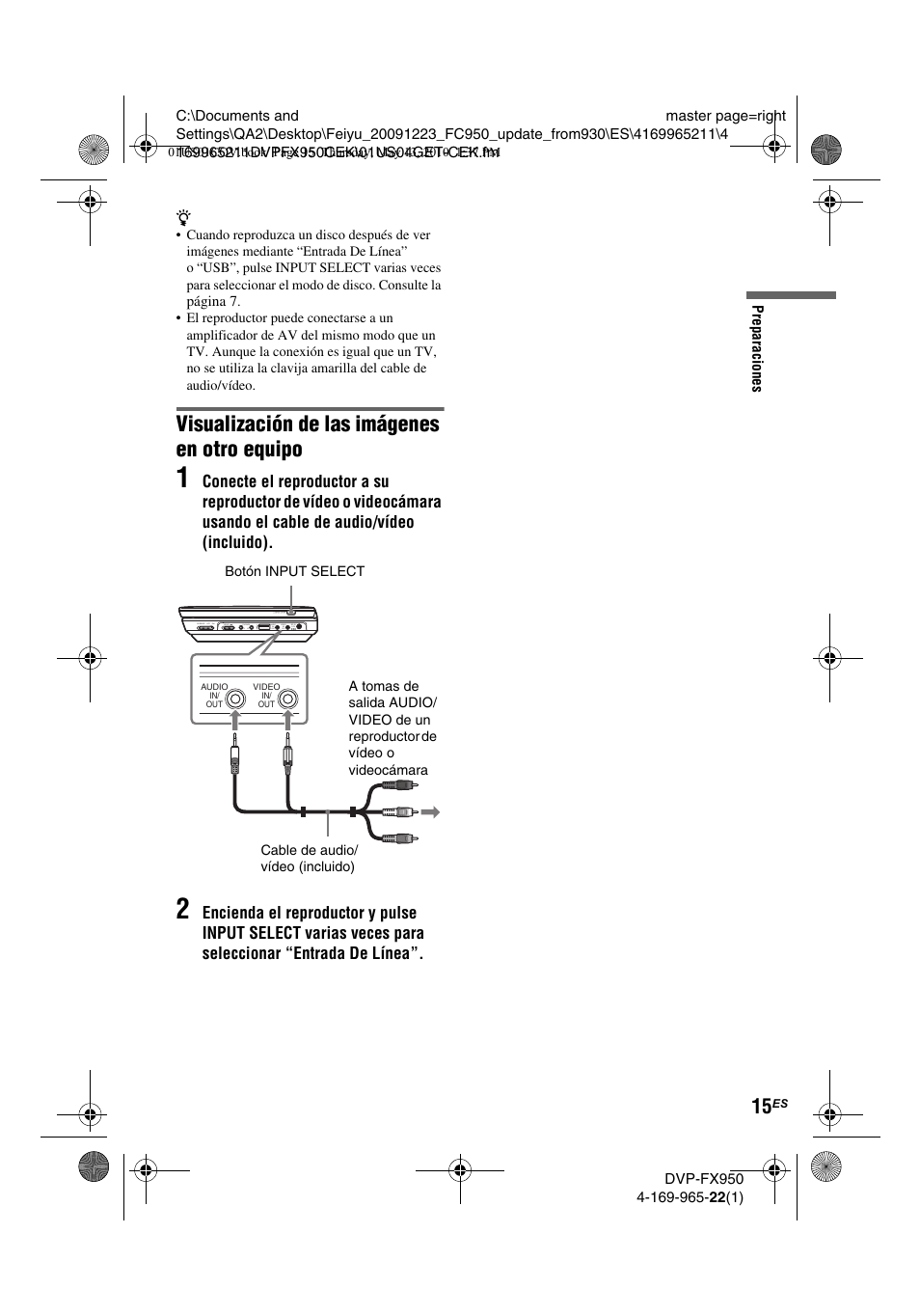 Visualización de las imágenes en otro equipo | Sony DVP-FX950 User Manual | Page 119 / 216