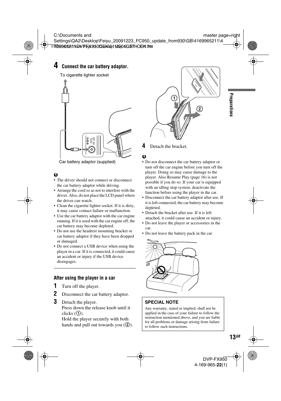 Sony DVP-FX950 User Manual | Page 13 / 216