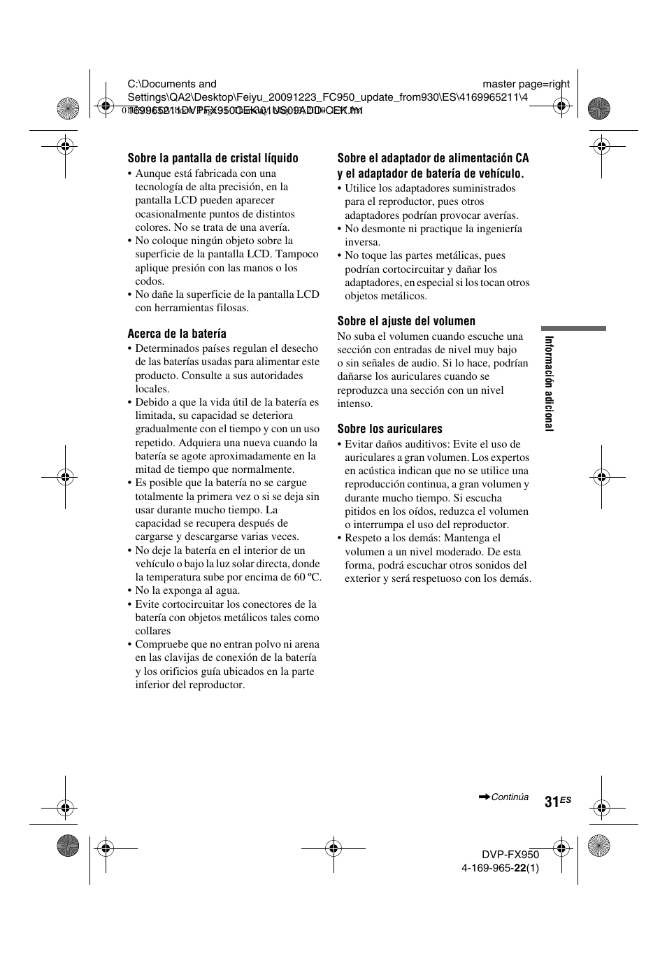Sony DVP-FX950 User Manual | Page 135 / 216
