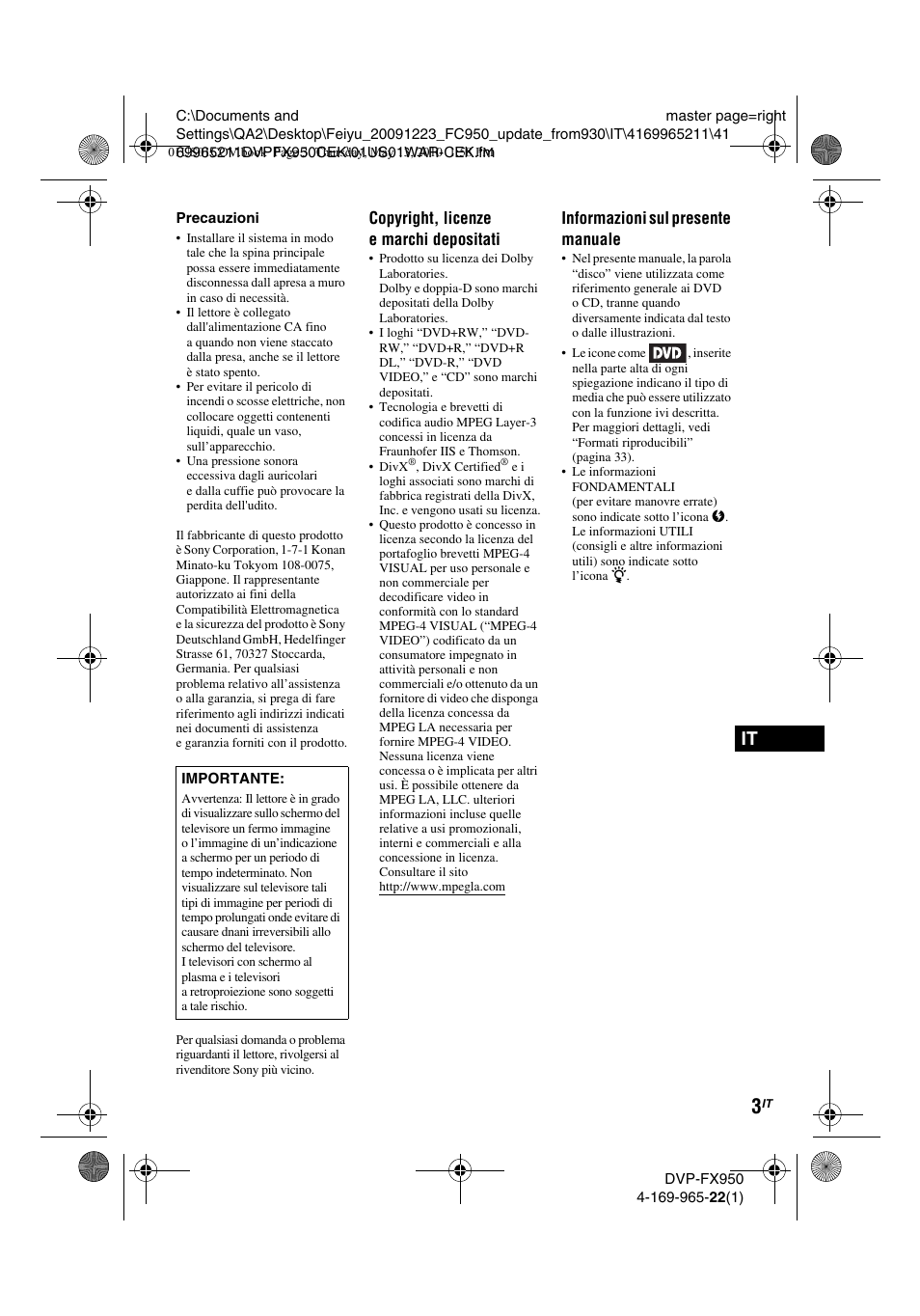 Sony DVP-FX950 User Manual | Page 143 / 216