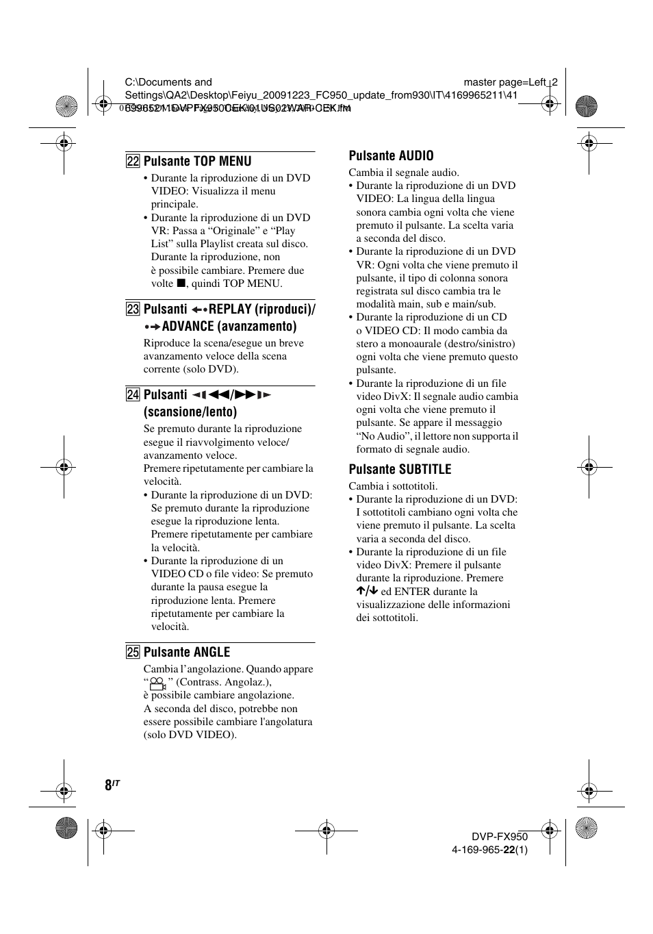 Sony DVP-FX950 User Manual | Page 148 / 216