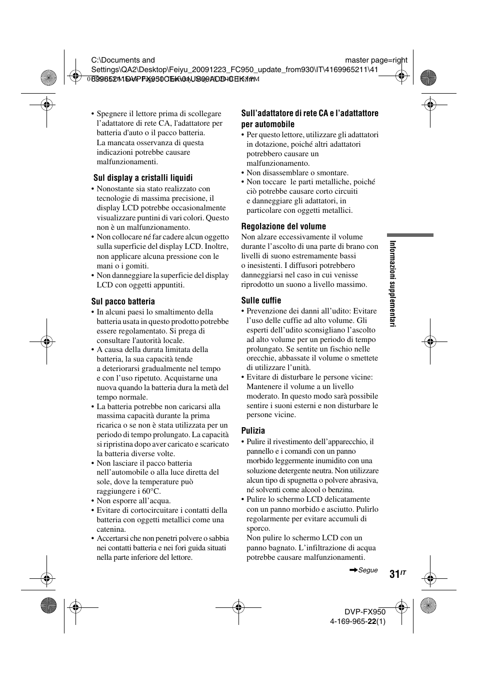Sony DVP-FX950 User Manual | Page 171 / 216