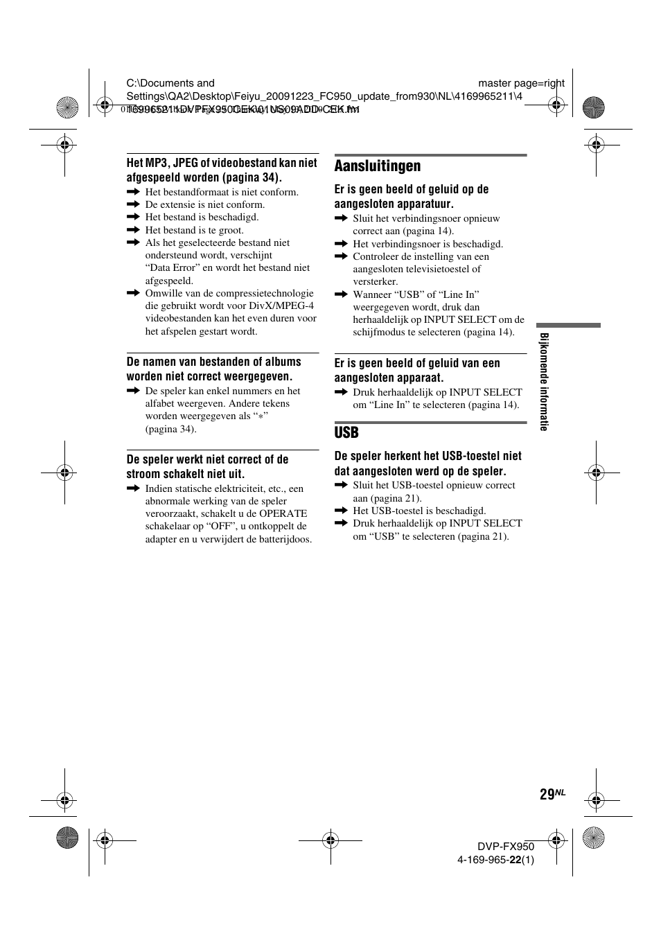 Aansluitingen | Sony DVP-FX950 User Manual | Page 205 / 216