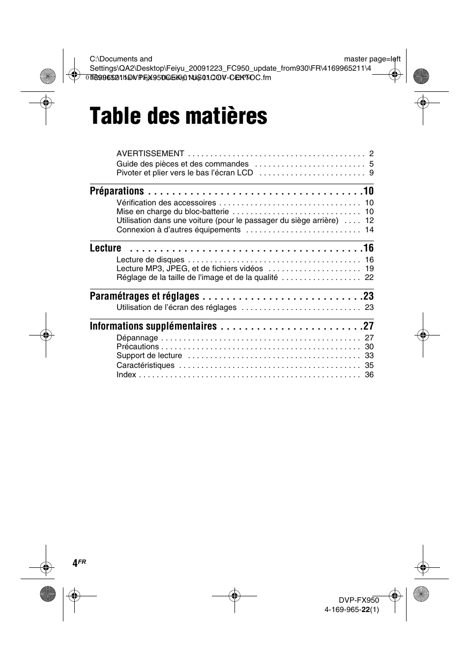 Sony DVP-FX950 User Manual | Page 36 / 216