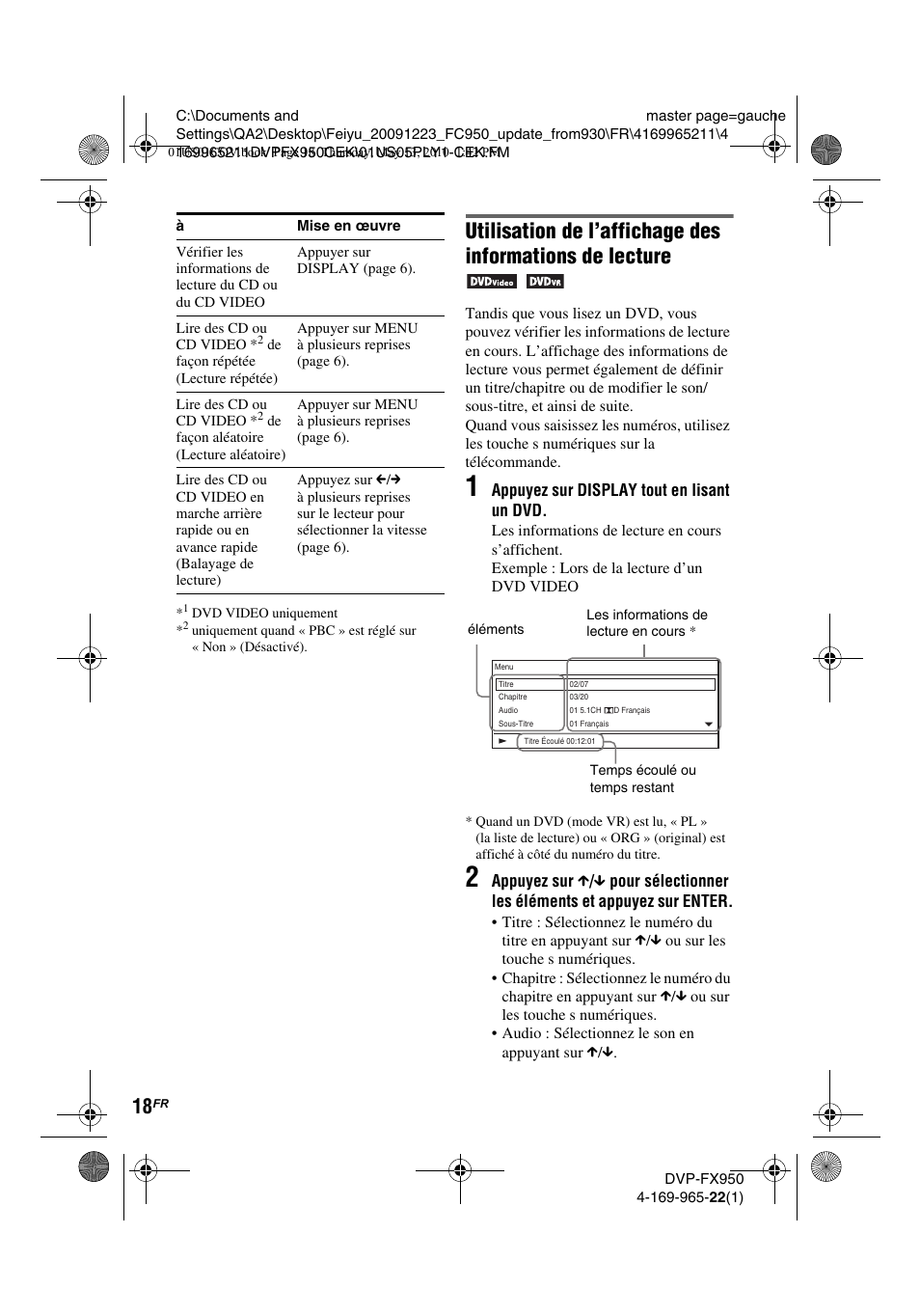 Sony DVP-FX950 User Manual | Page 50 / 216