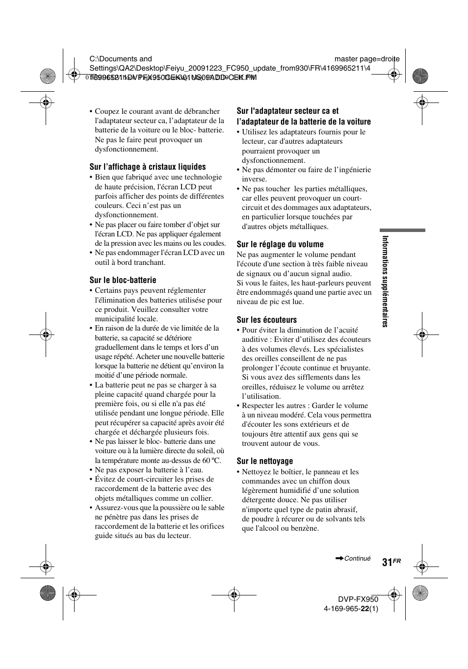 Sony DVP-FX950 User Manual | Page 63 / 216