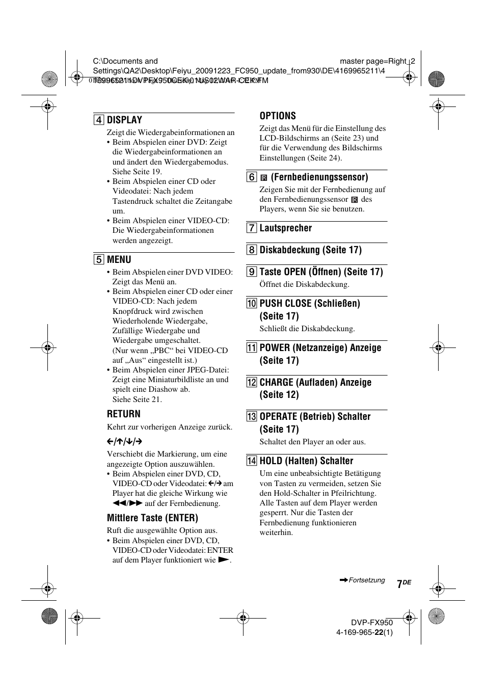 Sony DVP-FX950 User Manual | Page 75 / 216