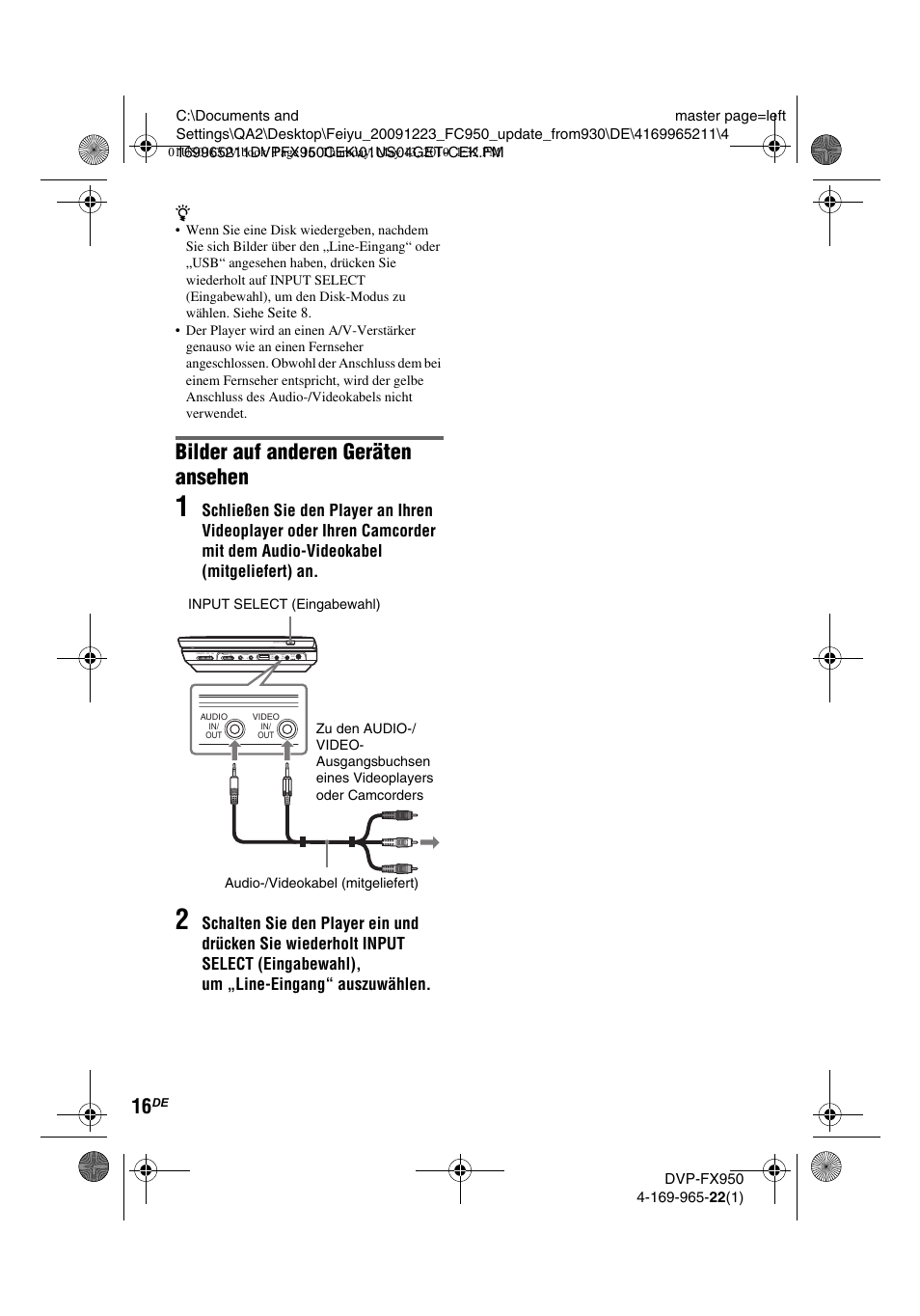 Bilder auf anderen geräten ansehen | Sony DVP-FX950 User Manual | Page 84 / 216