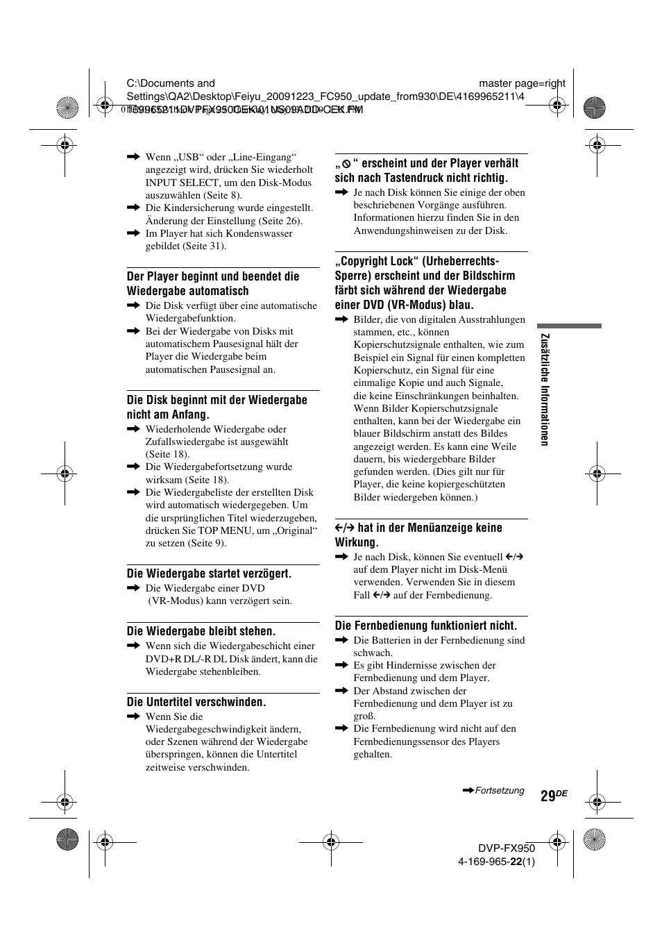 Sony DVP-FX950 User Manual | Page 97 / 216