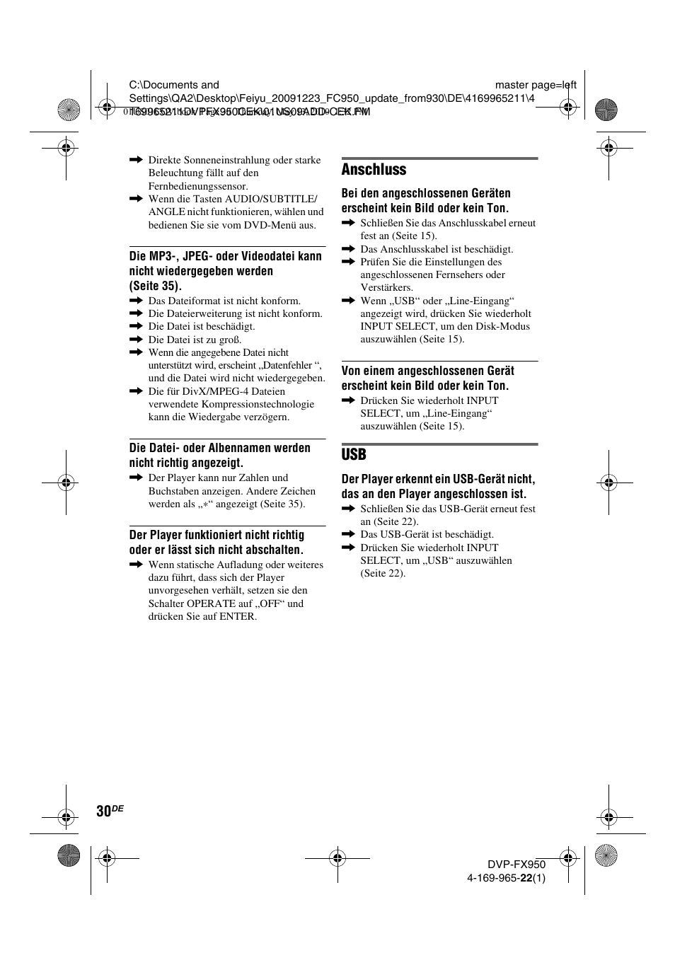 Anschluss | Sony DVP-FX950 User Manual | Page 98 / 216