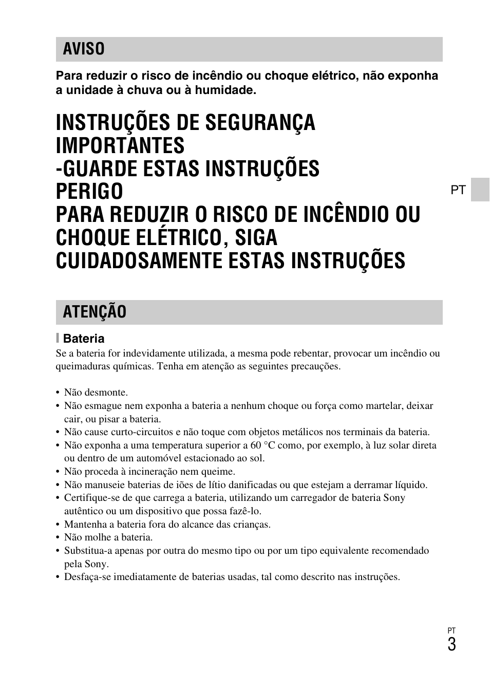 Aviso atenção | Sony DSC-WX60 User Manual | Page 143 / 611