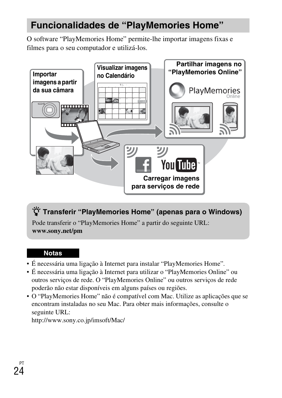 Funcionalidades de “playmemories home | Sony DSC-WX60 User Manual | Page 164 / 611
