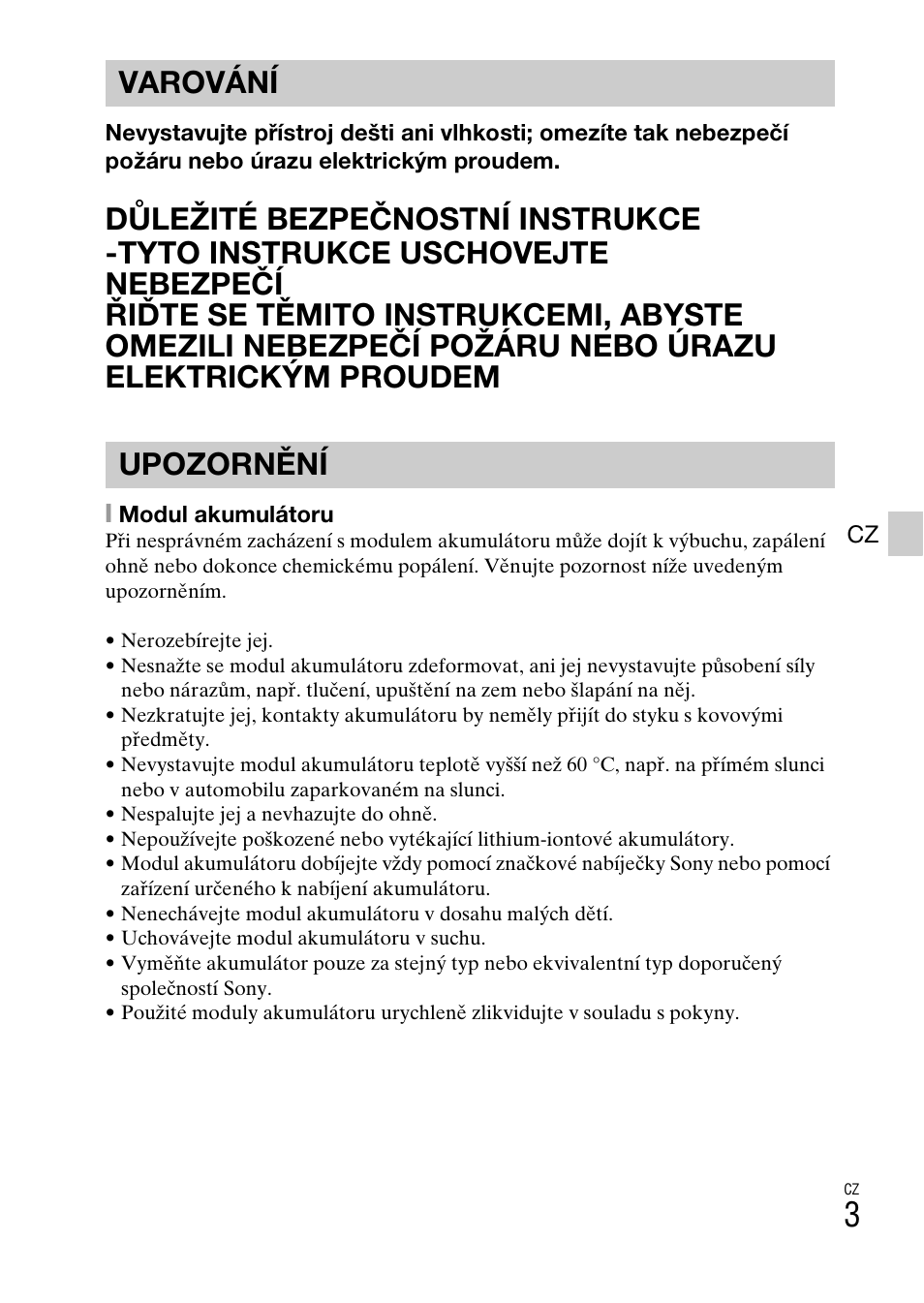 Varování upozornění | Sony DSC-WX60 User Manual | Page 279 / 611