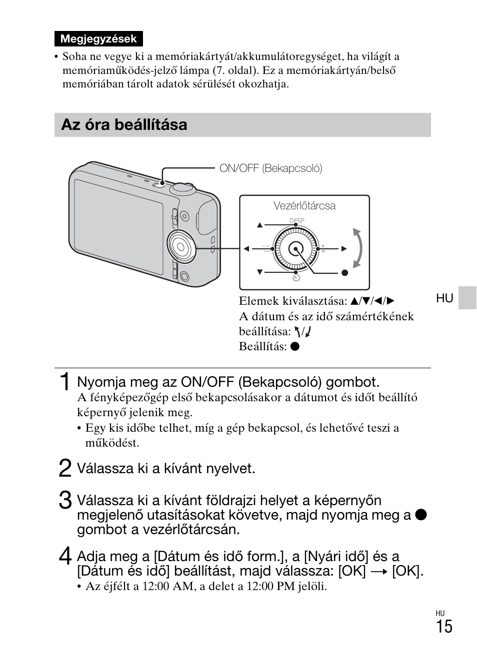 Az óra beállítása | Sony DSC-WX60 User Manual | Page 325 / 611