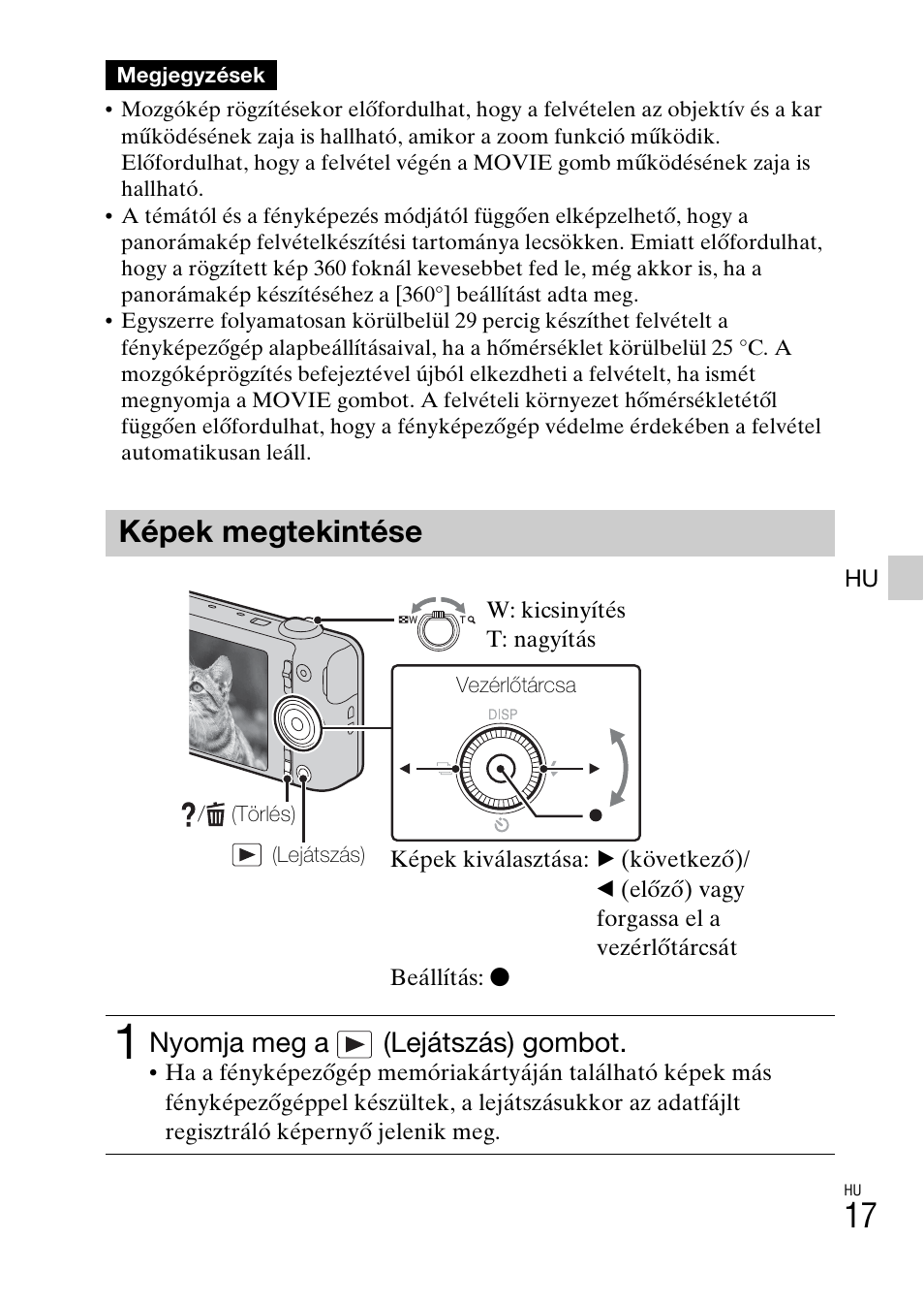 Képek megtekintése, Nyomja meg a (lejátszás) gombot | Sony DSC-WX60 User Manual | Page 327 / 611