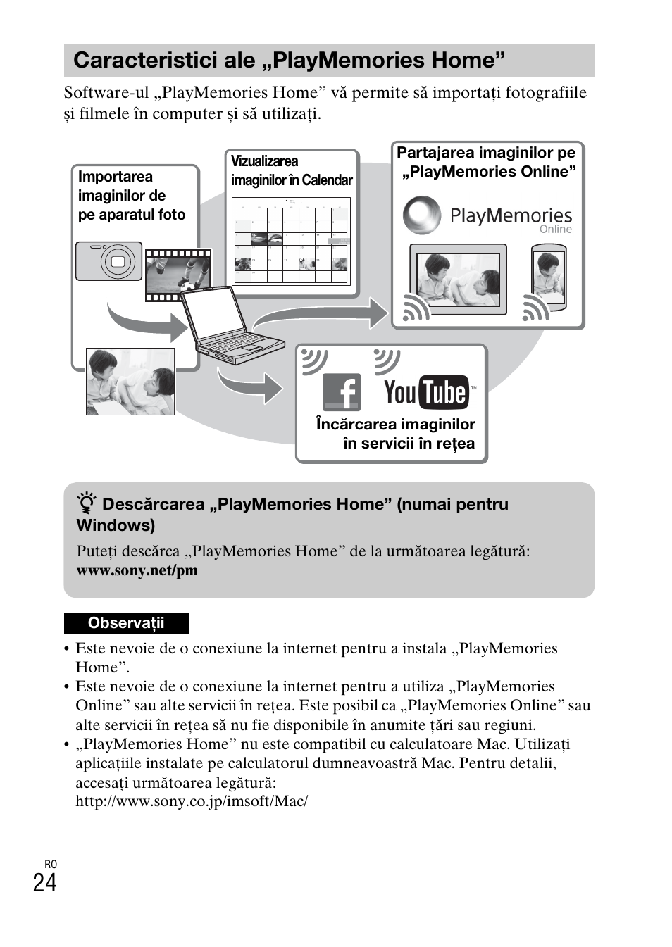 Caracteristici ale „playmemories home | Sony DSC-WX60 User Manual | Page 560 / 611