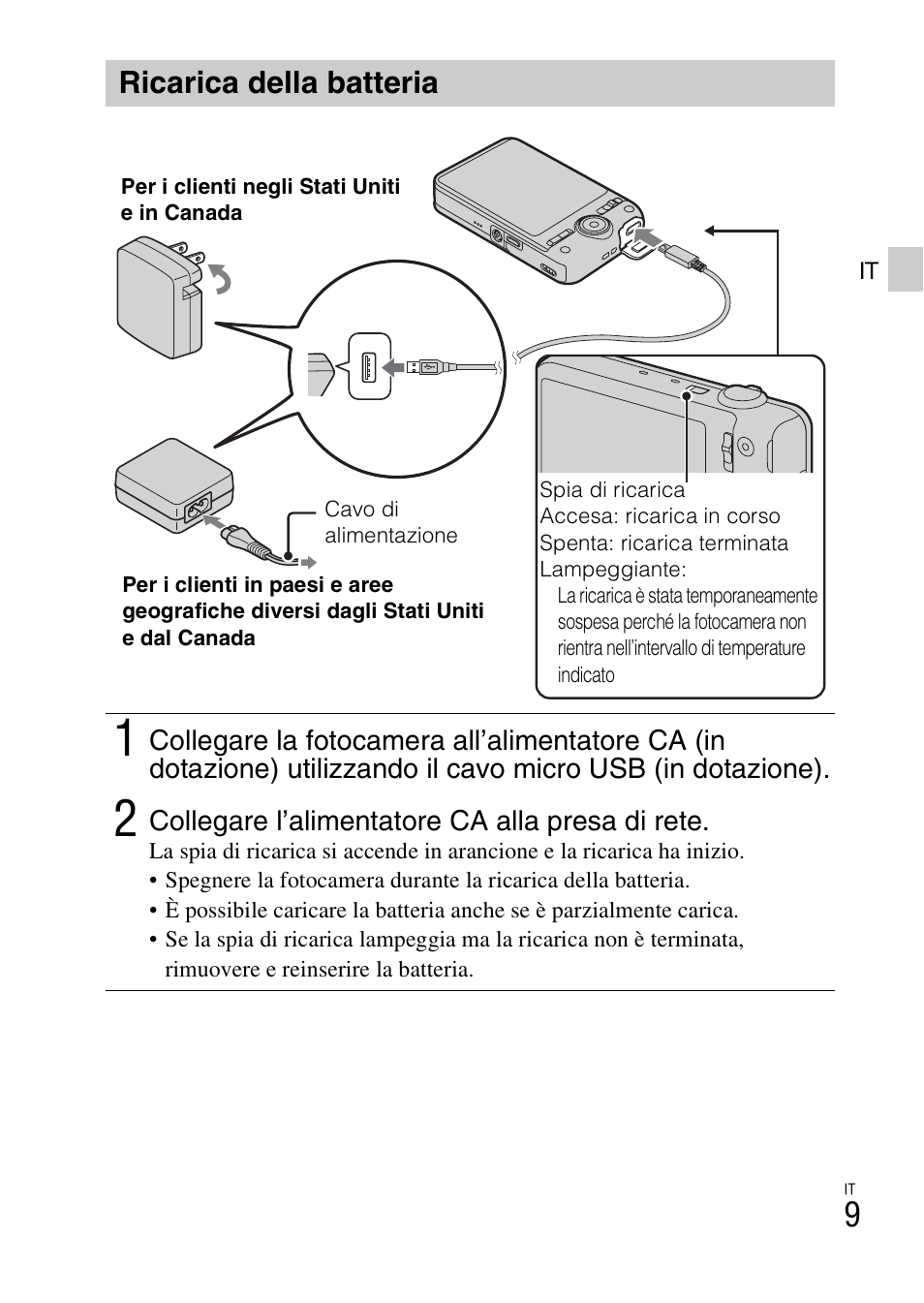 Ricarica della batteria | Sony DSC-WX60 User Manual | Page 79 / 611