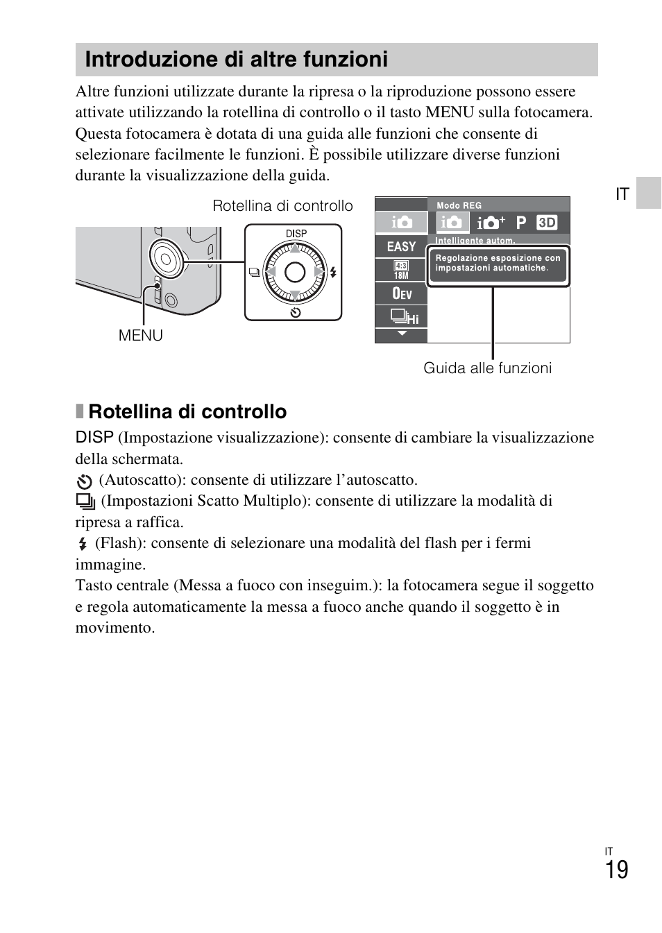 Introduzione di altre funzioni, Xrotellina di controllo | Sony DSC-WX60 User Manual | Page 89 / 611