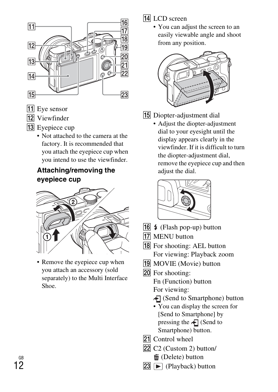 Sony ILCE-6000L User Manual | Page 12 / 519