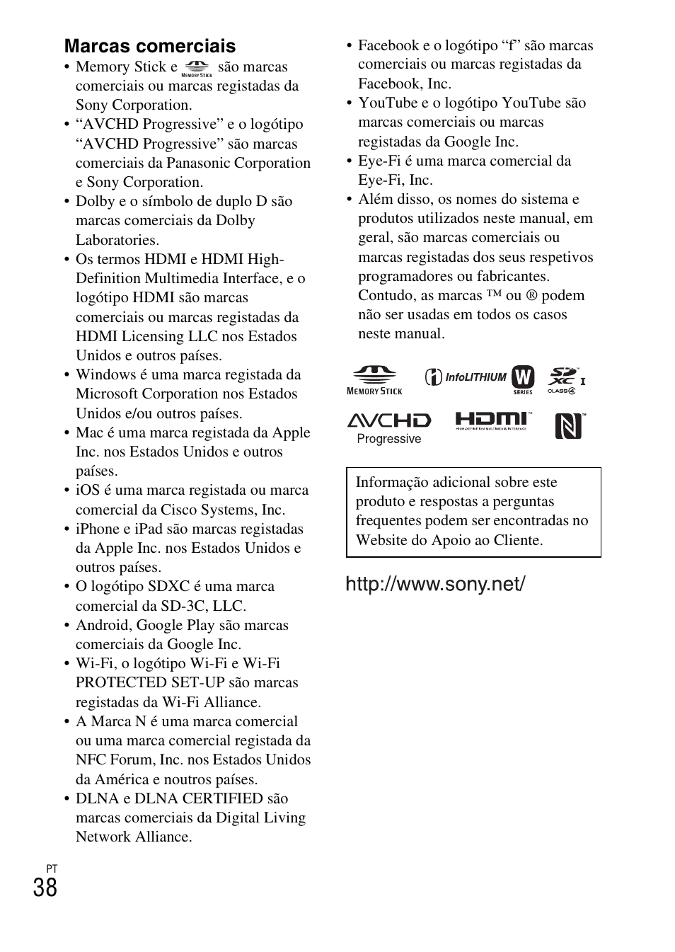 Marcas comerciais | Sony ILCE-6000L User Manual | Page 228 / 519