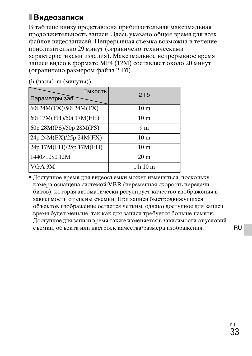 Xвидеозаписи | Sony ILCE-6000L User Manual | Page 333 / 519