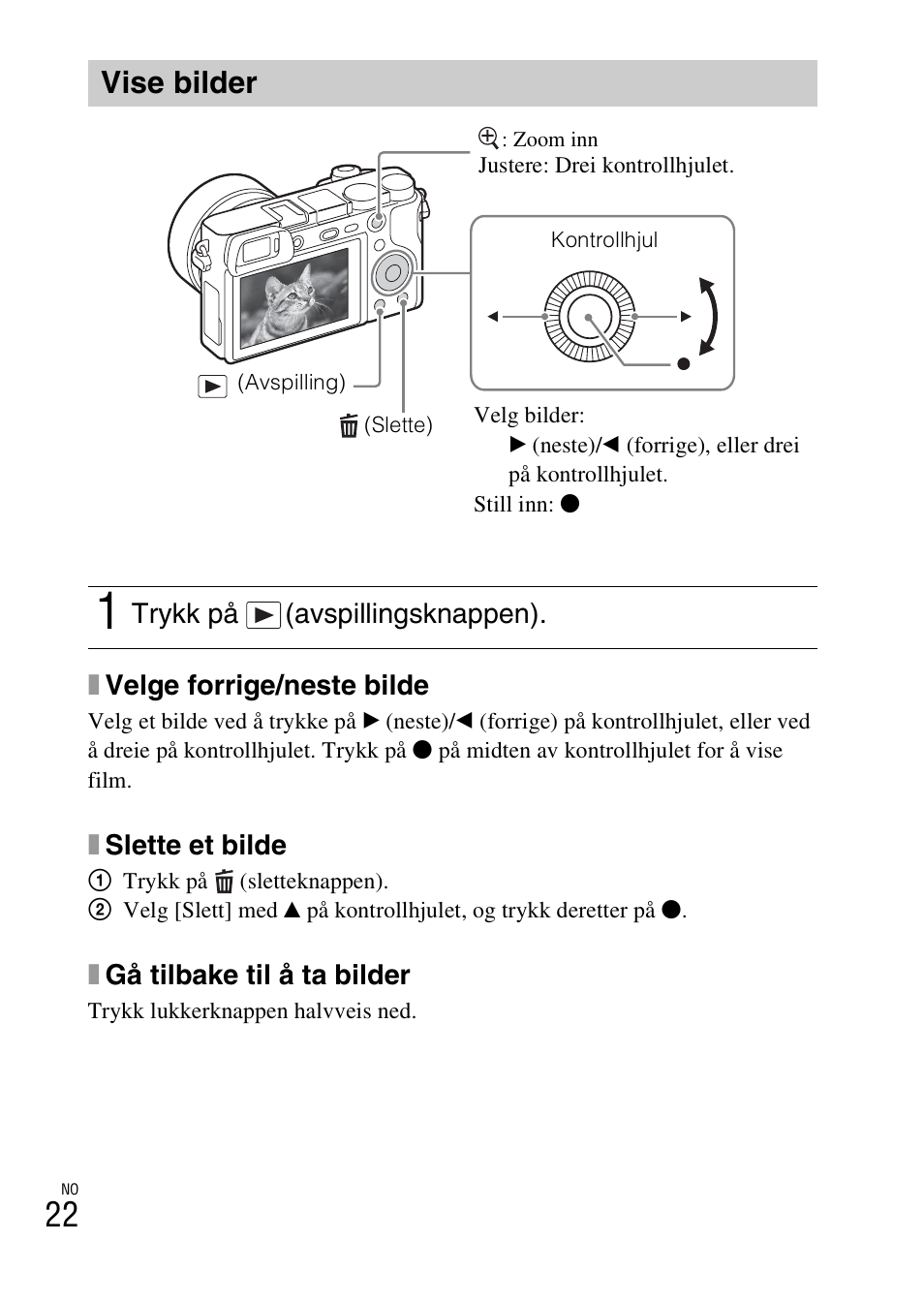 Vise bilder, Side 22 | Sony ILCE-6000L User Manual | Page 470 / 519