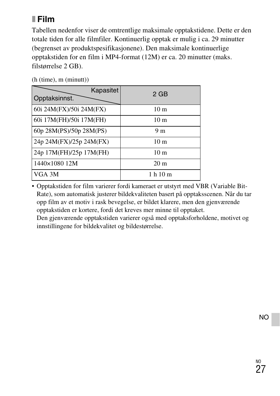 Xfilm | Sony ILCE-6000L User Manual | Page 475 / 519