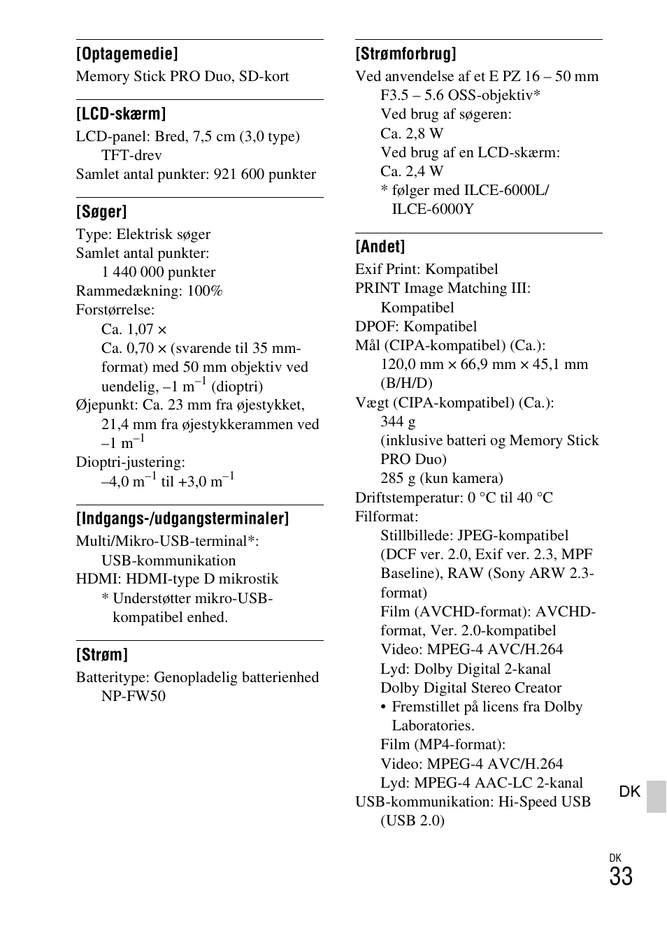 Sony ILCE-6000L User Manual | Page 515 / 519