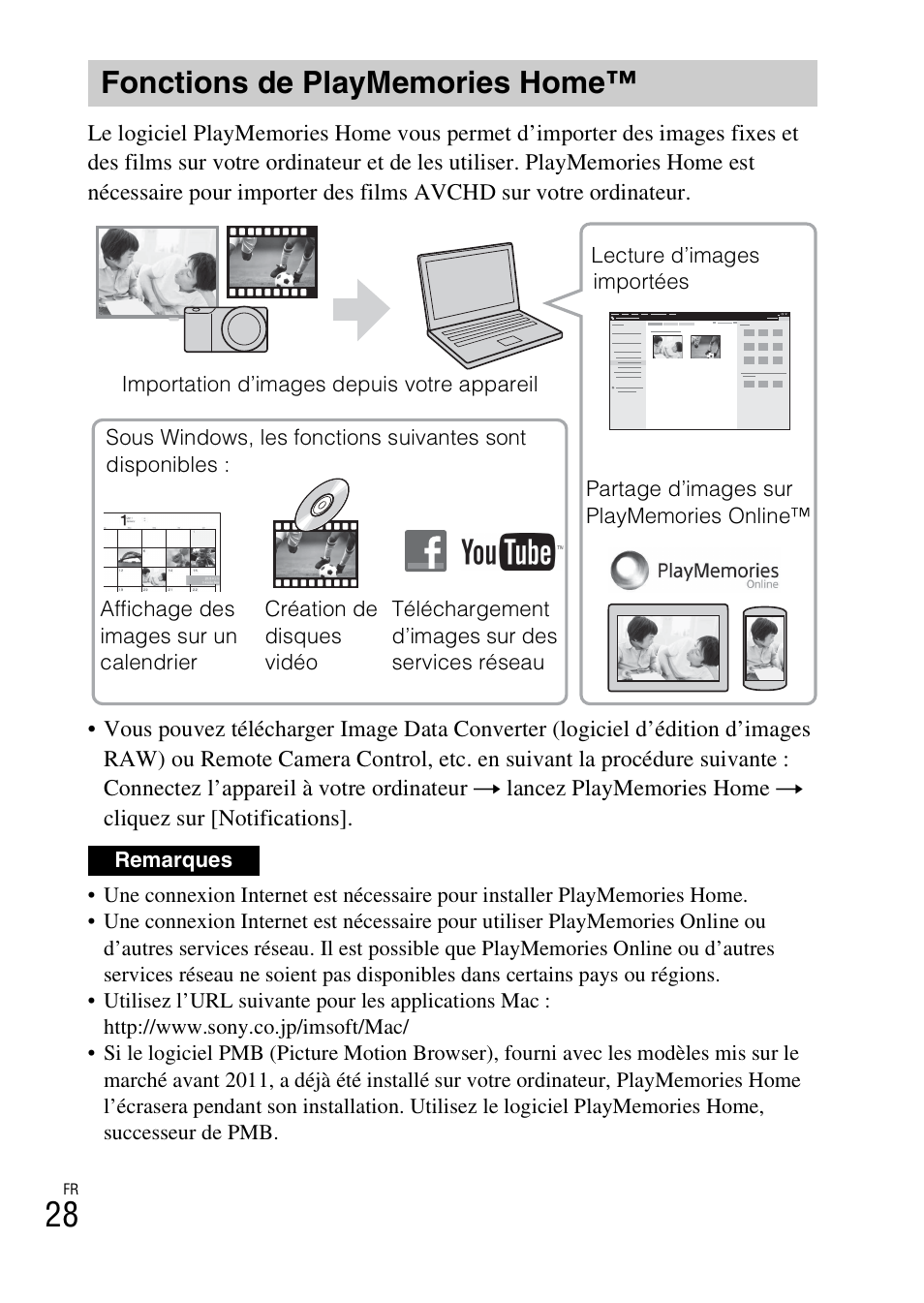 Fonctions de playmemories home | Sony ILCE-6000L User Manual | Page 64 / 519