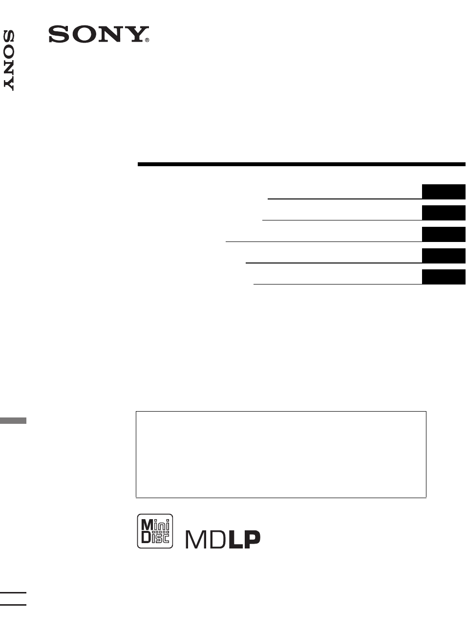 Sony MDX-F5800 User Manual | 156 pages