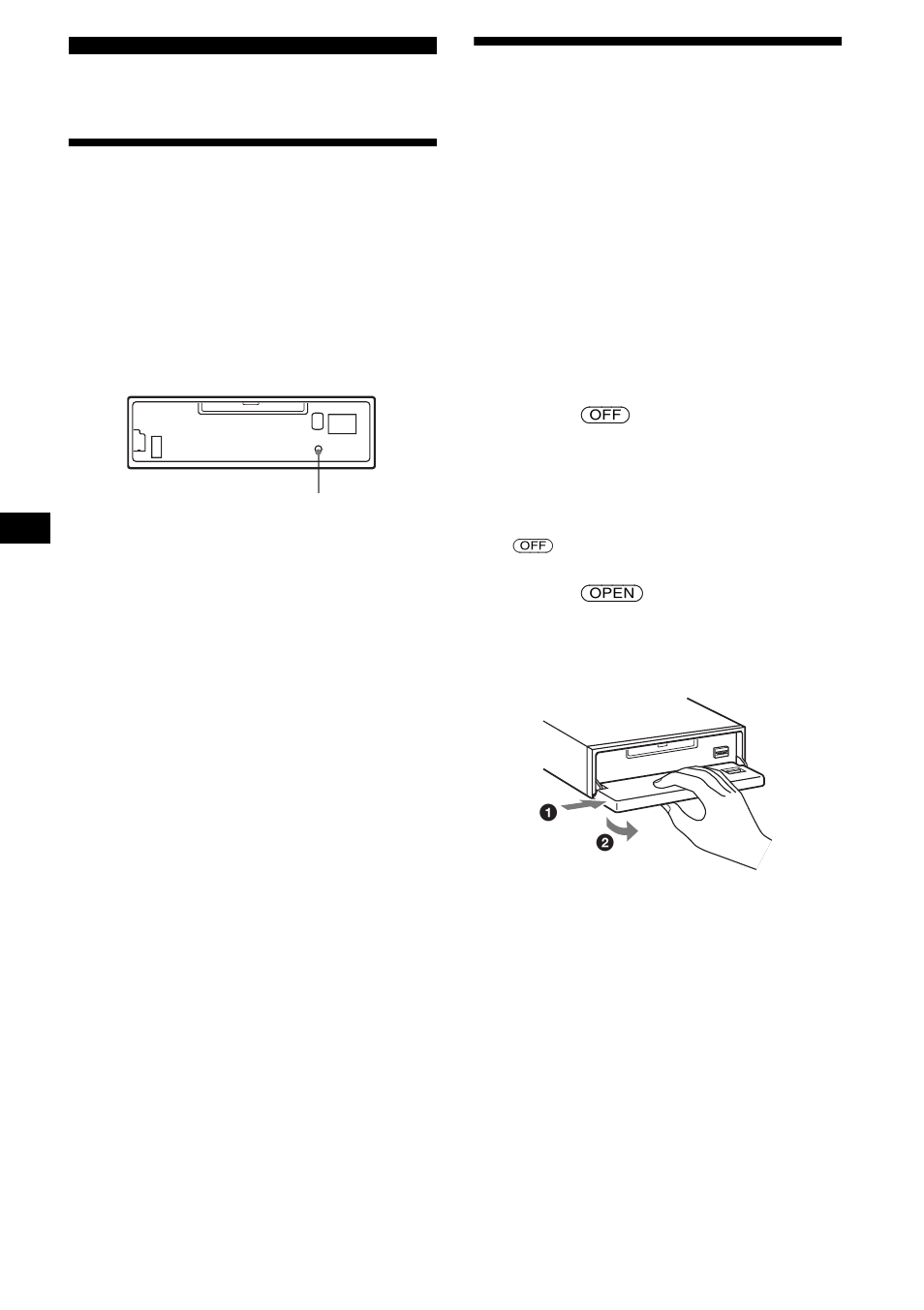 Operazioni preliminari, Azzeramento dell’apparecchio, Rimozione del pannello anteriore | Sony MDX-F5800 User Manual | Page 100 / 156