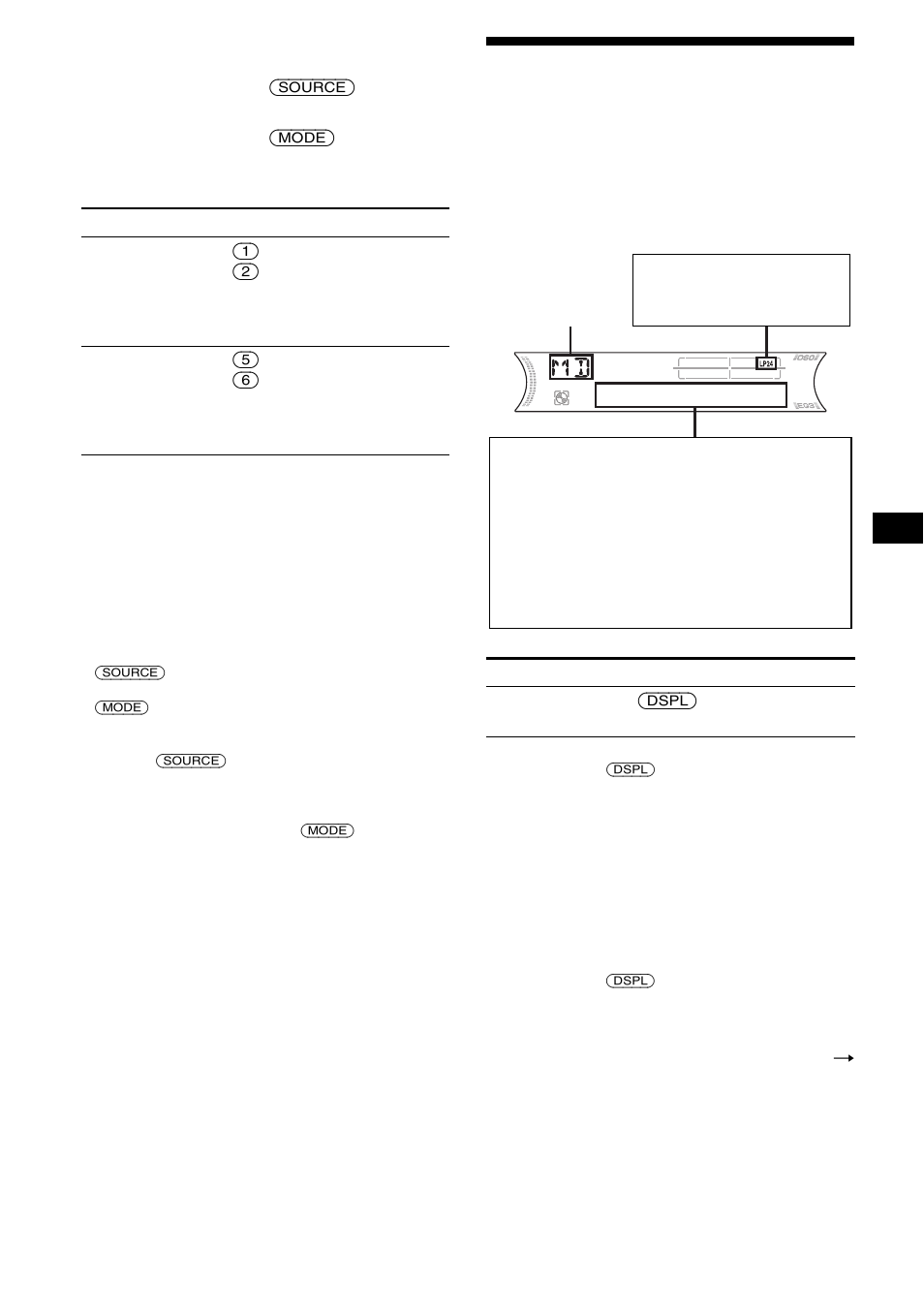 Voci del display | Sony MDX-F5800 User Manual | Page 103 / 156