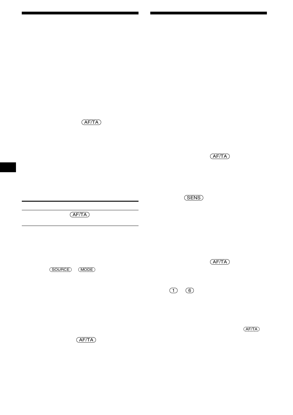 Ascolto dei notiziari sul traffico, Preselezione di stazioni rds con impostazione, Af e ta | 18 ascolto dei notiziari sul traffico | Sony MDX-F5800 User Manual | Page 110 / 156