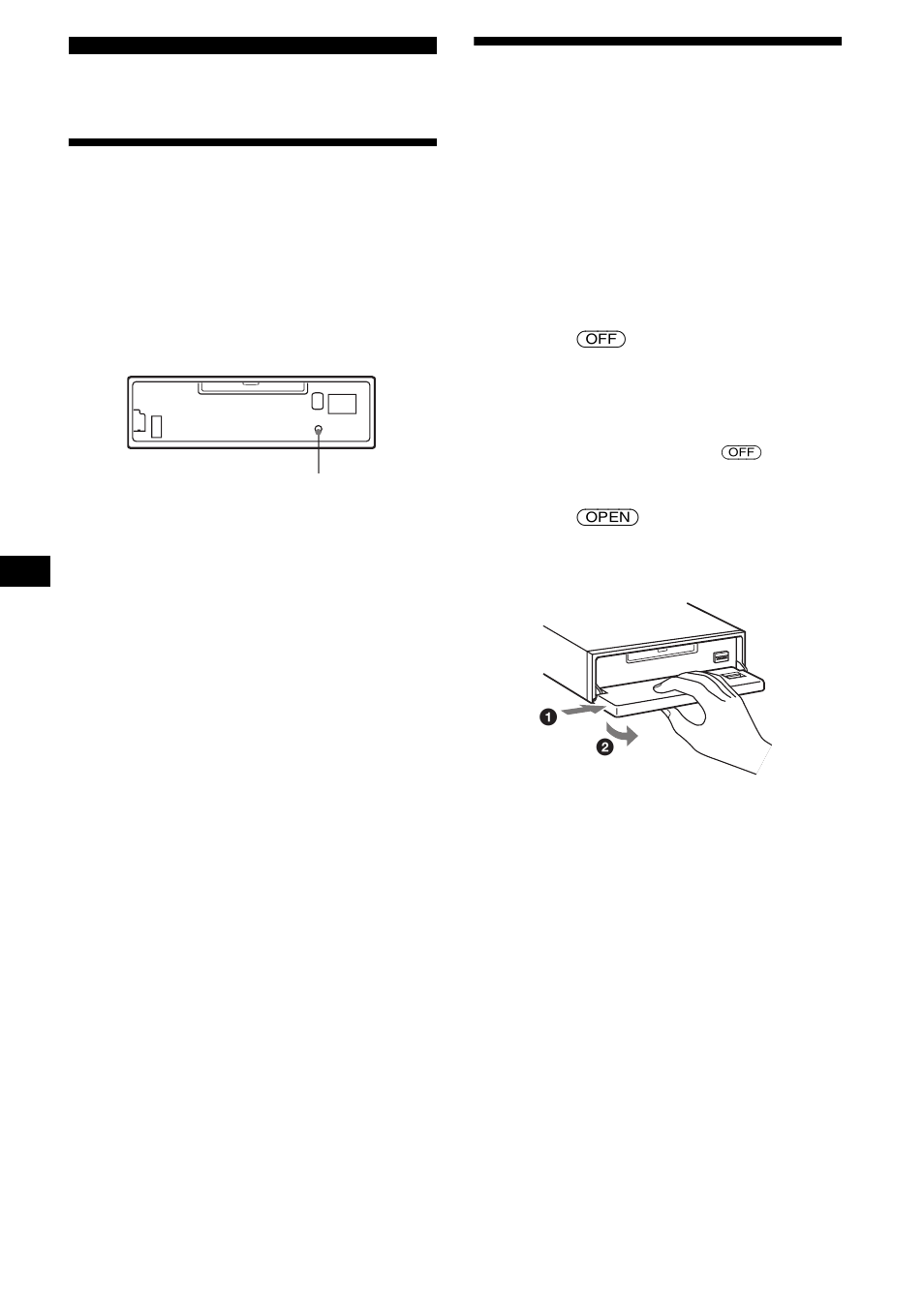 Aan de slag, Het apparaat opnieuw instellen, Het voorpaneel verwijderen | Sony MDX-F5800 User Manual | Page 130 / 156