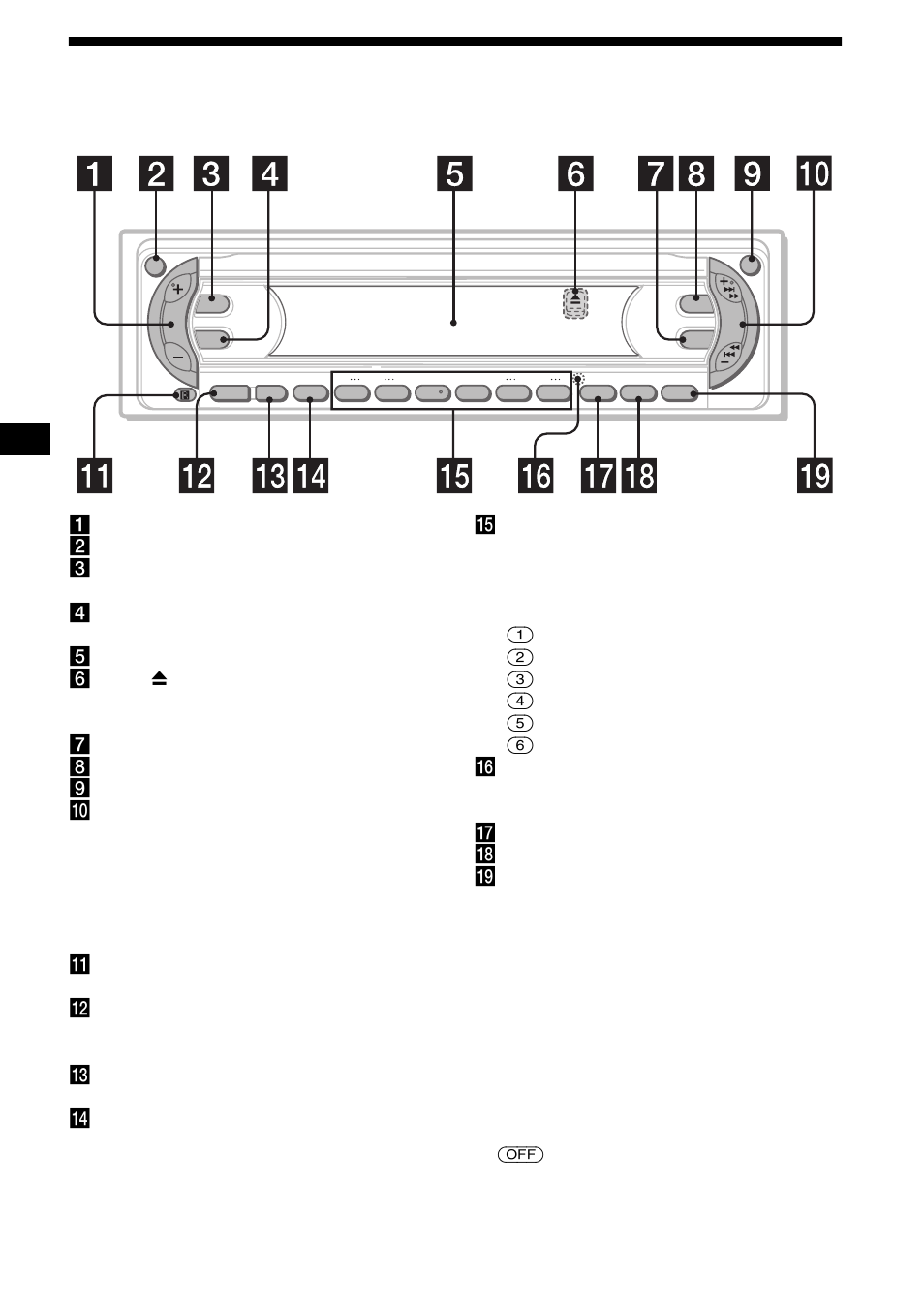 Lage und funktion der teile und bedienelemente, Lage und funktion der teile und, Bedienelemente | 4lage und funktion der teile und bedienelemente | Sony MDX-F5800 User Manual | Page 32 / 156
