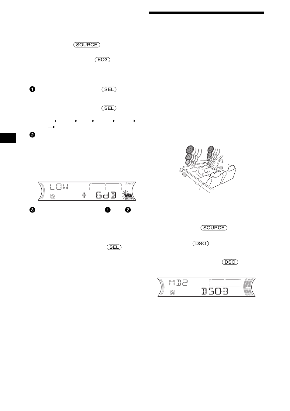 Einstellen der dso-funktion (dynamic, Soundstage organizer) | Sony MDX-F5800 User Manual | Page 54 / 156
