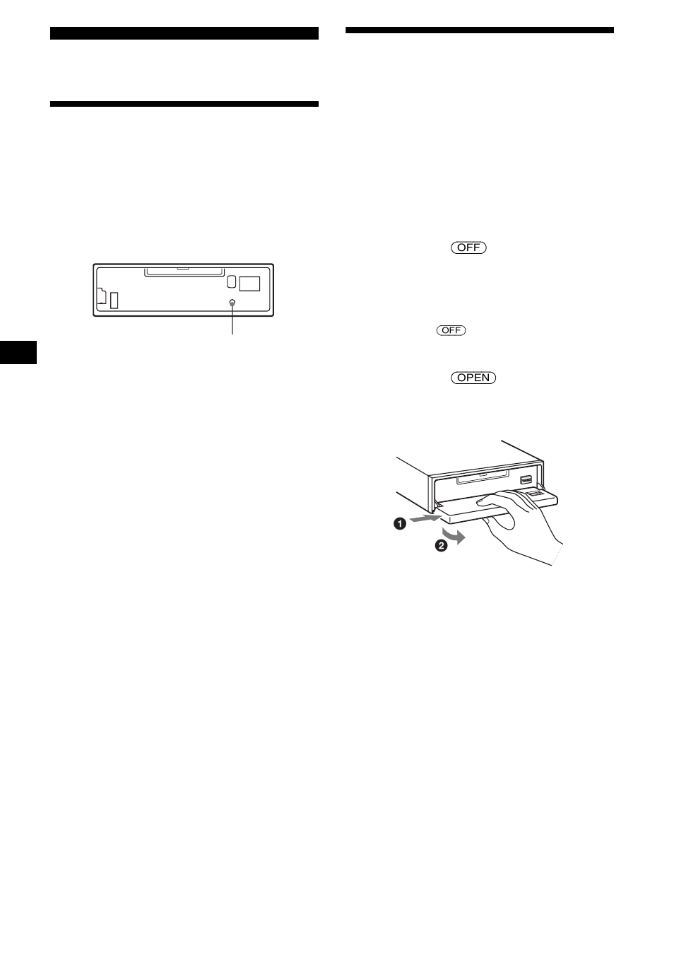 Préparation, Réinitialisation de l’appareil, Retrait de la façade | Sony MDX-F5800 User Manual | Page 68 / 156