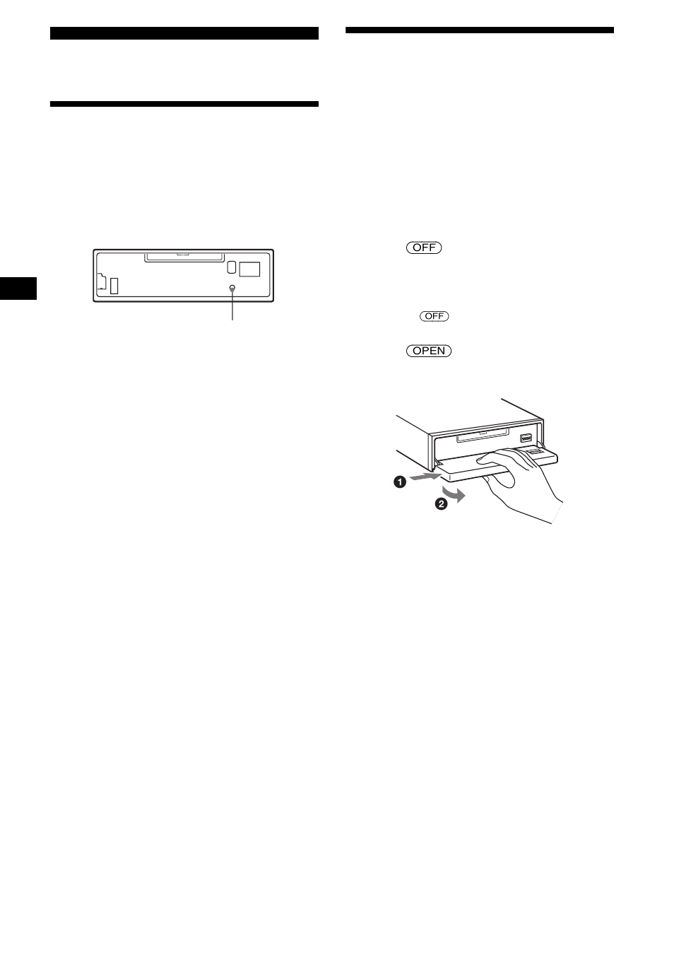 Getting started, Resetting the unit, Detaching the front panel | Resetting the unit detaching the front panel | Sony MDX-F5800 User Manual | Page 8 / 156