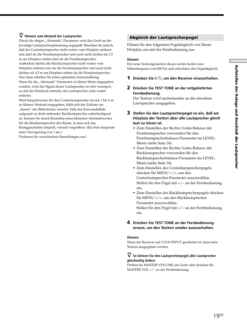 Sony STR-SE501 User Manual | Page 19 / 226