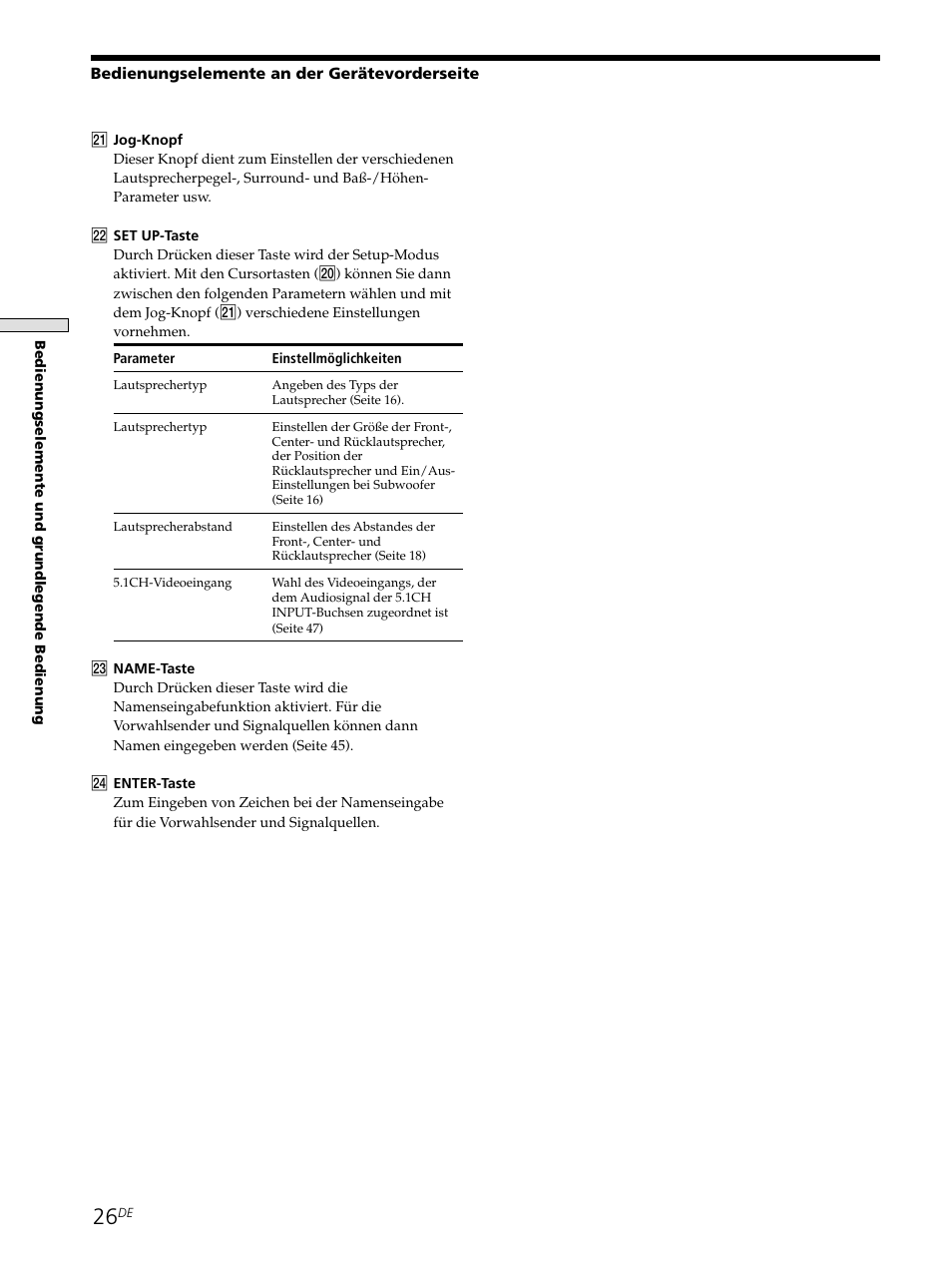 Sony STR-SE501 User Manual | Page 26 / 226