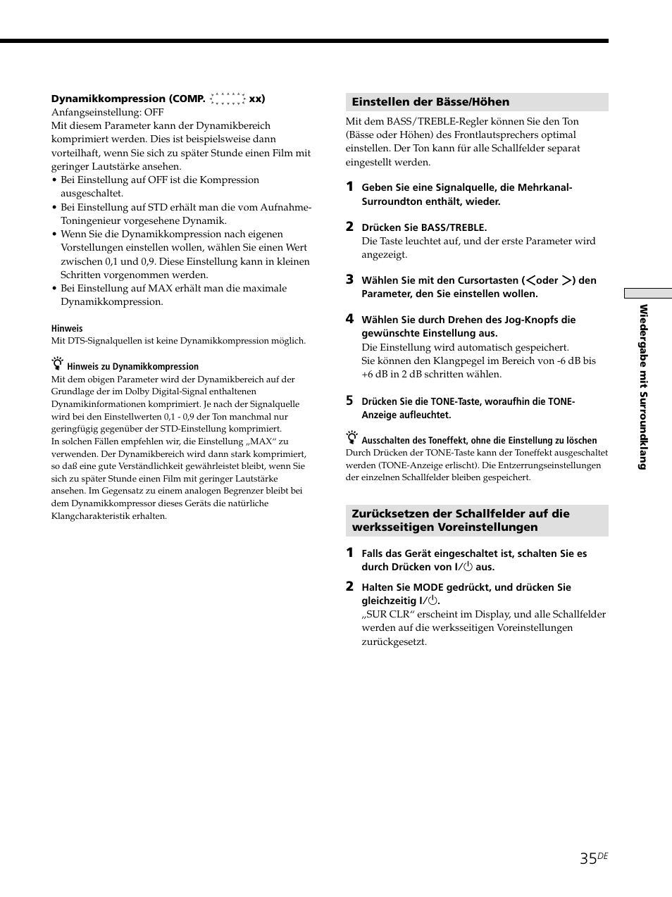 Sony STR-SE501 User Manual | Page 35 / 226