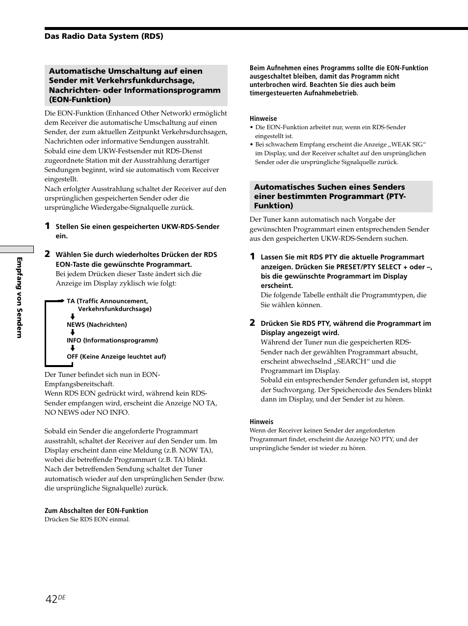 Sony STR-SE501 User Manual | Page 42 / 226