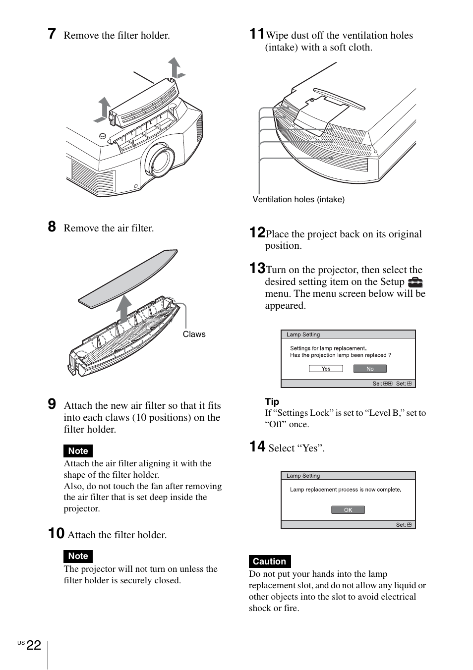 Sony VPL-HW55ES User Manual | Page 22 / 134