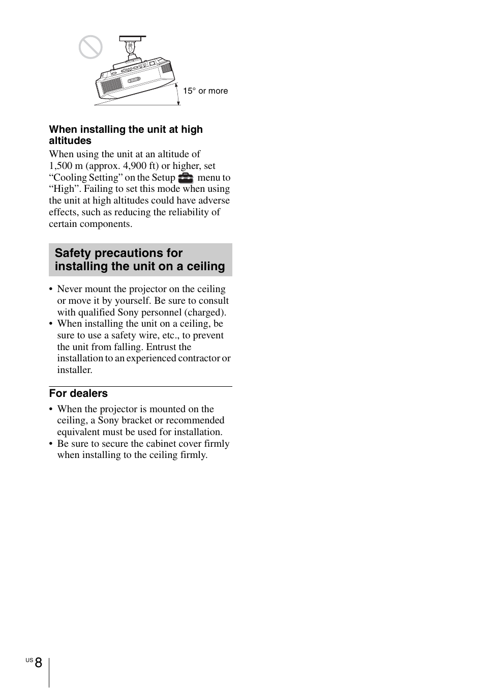 Sony VPL-HW55ES User Manual | Page 8 / 134