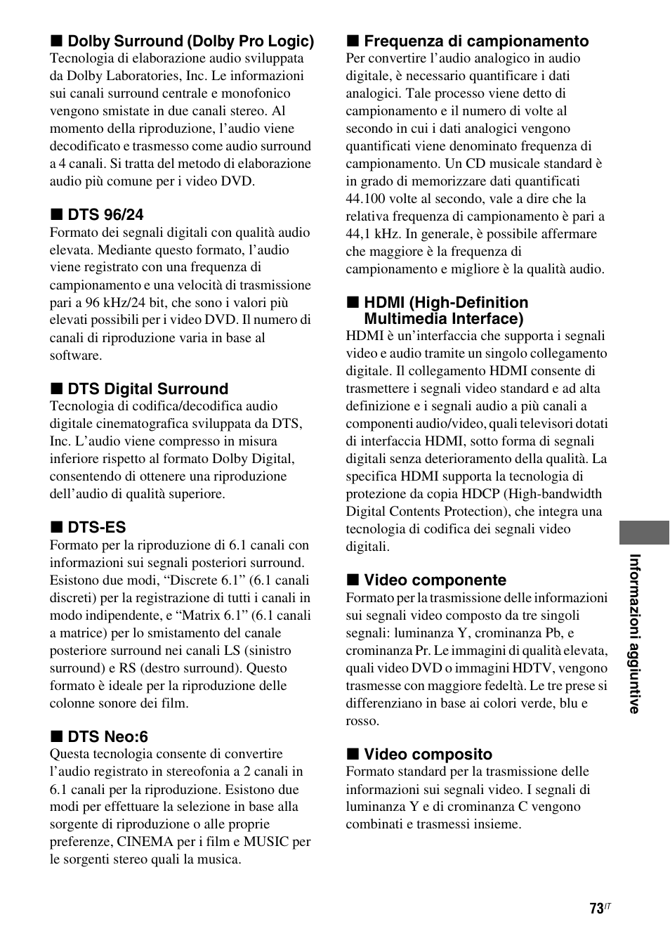 Sony STR-DG710 User Manual | Page 73 / 168