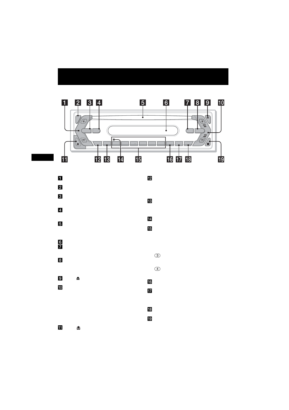 Hauptgerät | Sony CDX-S2050V User Manual | Page 20 / 80