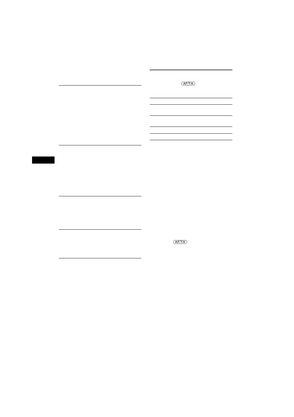Einstellen von af und ta/tp, Einstellen von af und ta/tp 1 | Sony CDX-S2050V User Manual | Page 22 / 80