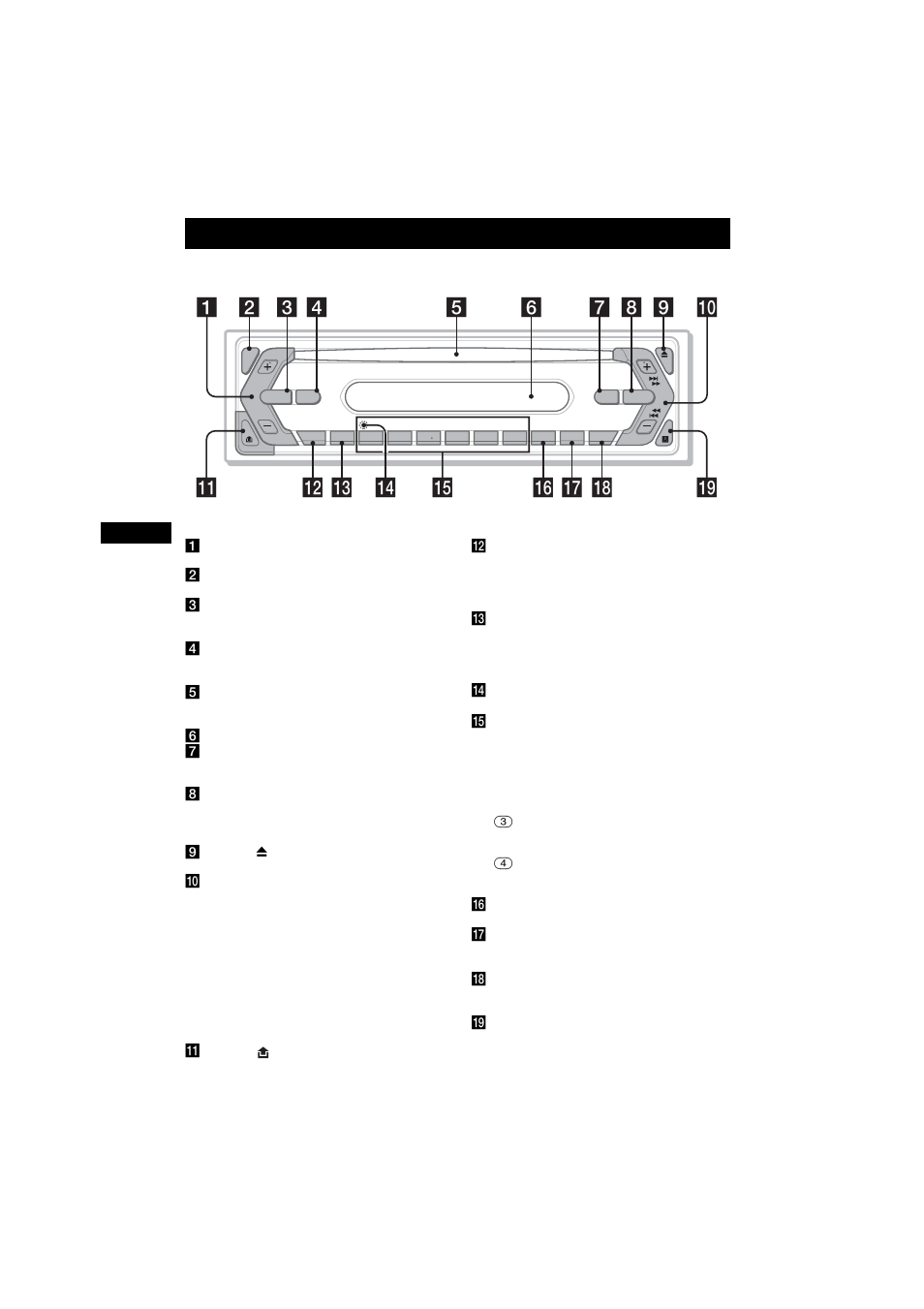 Emplacement des commandes et opérations de base, Appareil principal | Sony CDX-S2050V User Manual | Page 36 / 80