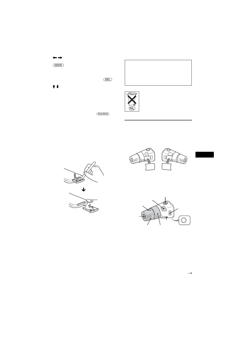Bedieningssatelliet rm-x4s | Sony CDX-S2050V User Manual | Page 73 / 80